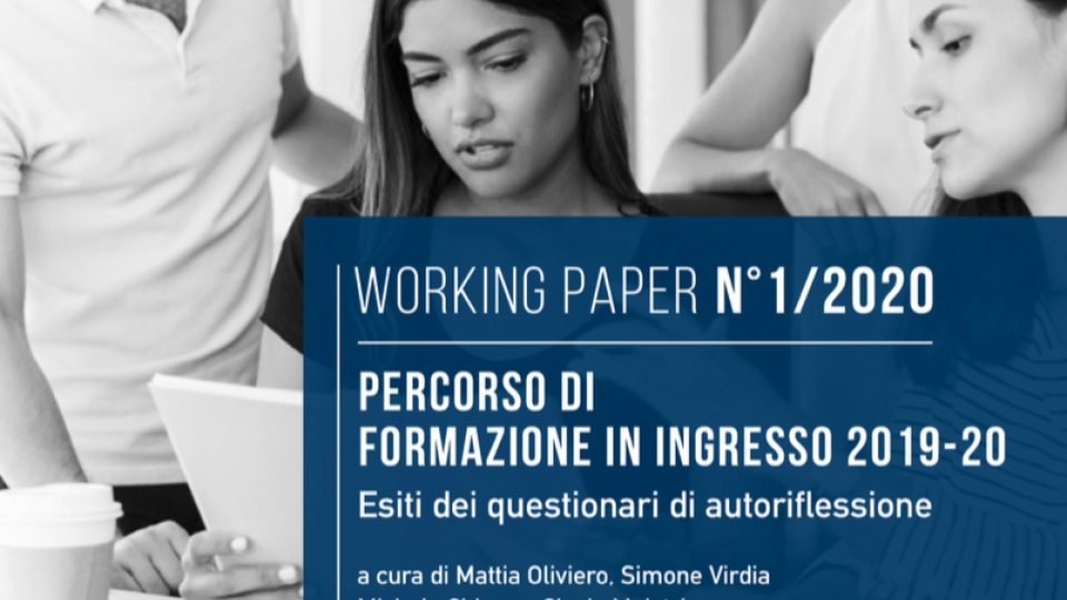 Percorso di formazione in ingresso 2019-20. Esiti dei questionari di autoriflessione