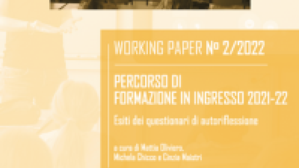 Percorso di formazione in ingresso 2021-22. Esiti dei questionari di autoriflessione