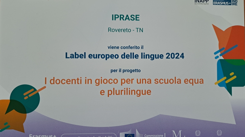 Targa ricevuta da IPRASE