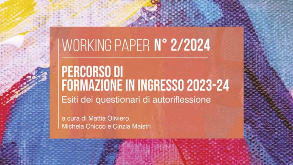 Percorso di formazione in ingresso 2023-24. Esiti dei questionari di autoriflessione