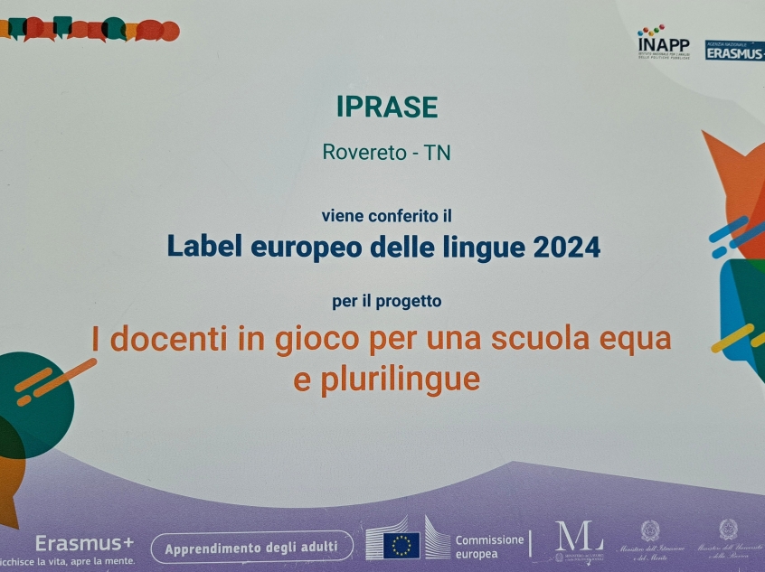 Targa ricevuta da IPRASE