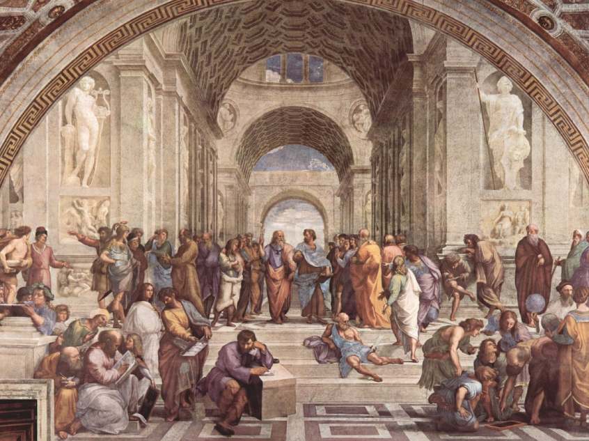 immagine raffaello sanzio la scuola di Atene 1509-1511