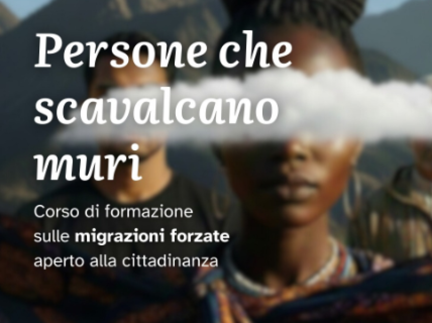 Persone che scavalcano muri